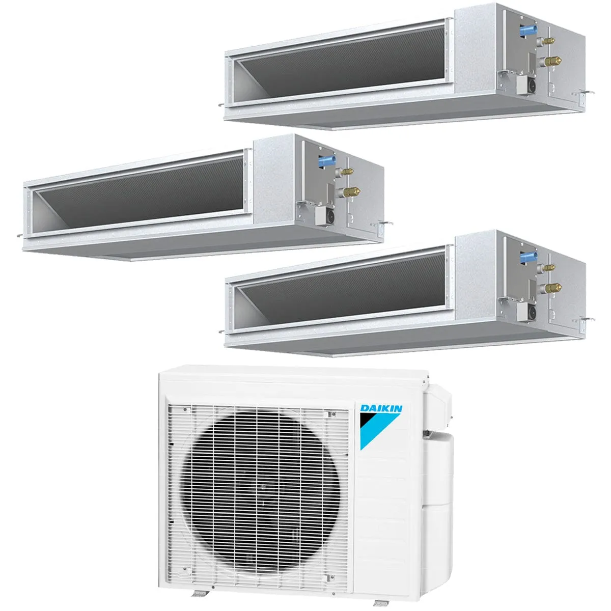 Daikin 3-Zone Concealed Ducted Mini-Split 24000 BTU Heat Pump Air Conditioner 9k   15k   15k - 14.9 SEER2