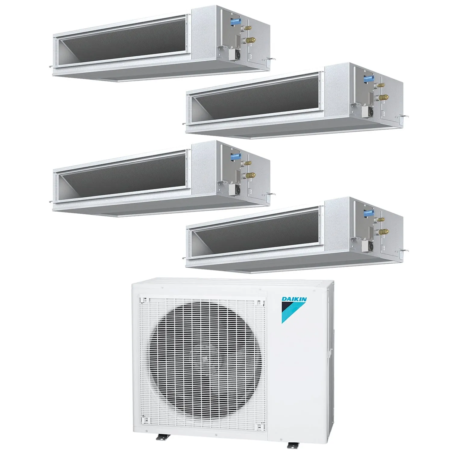 Daikin 4-Zone Concealed Ducted Hyper Heat Mini-Split 36000 BTU Heat Pump Air Conditioner 9k   9k   9k   18k - 15.9 SEER2